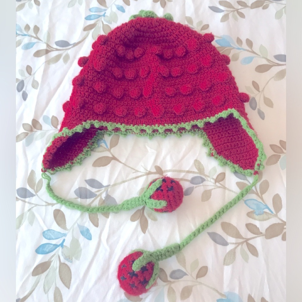 Toddler strawberry hat Seattle Hats red